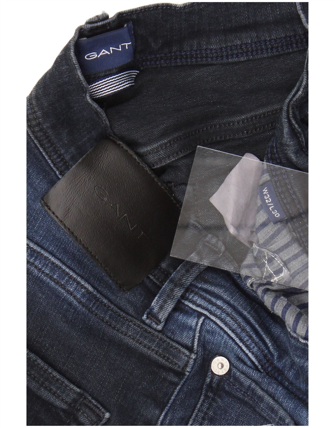 Jeansy męskie GANT W32 L30 Granatowe, bawełniane