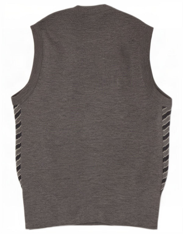 Tank top damski w stylu vintage UK 10 w małe szare paski