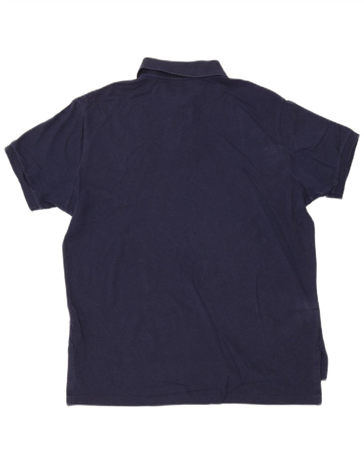 POLO RALPH LAUREN Męska koszulka polo o dopasowanym kroju, duża, granatowa, bawełniana