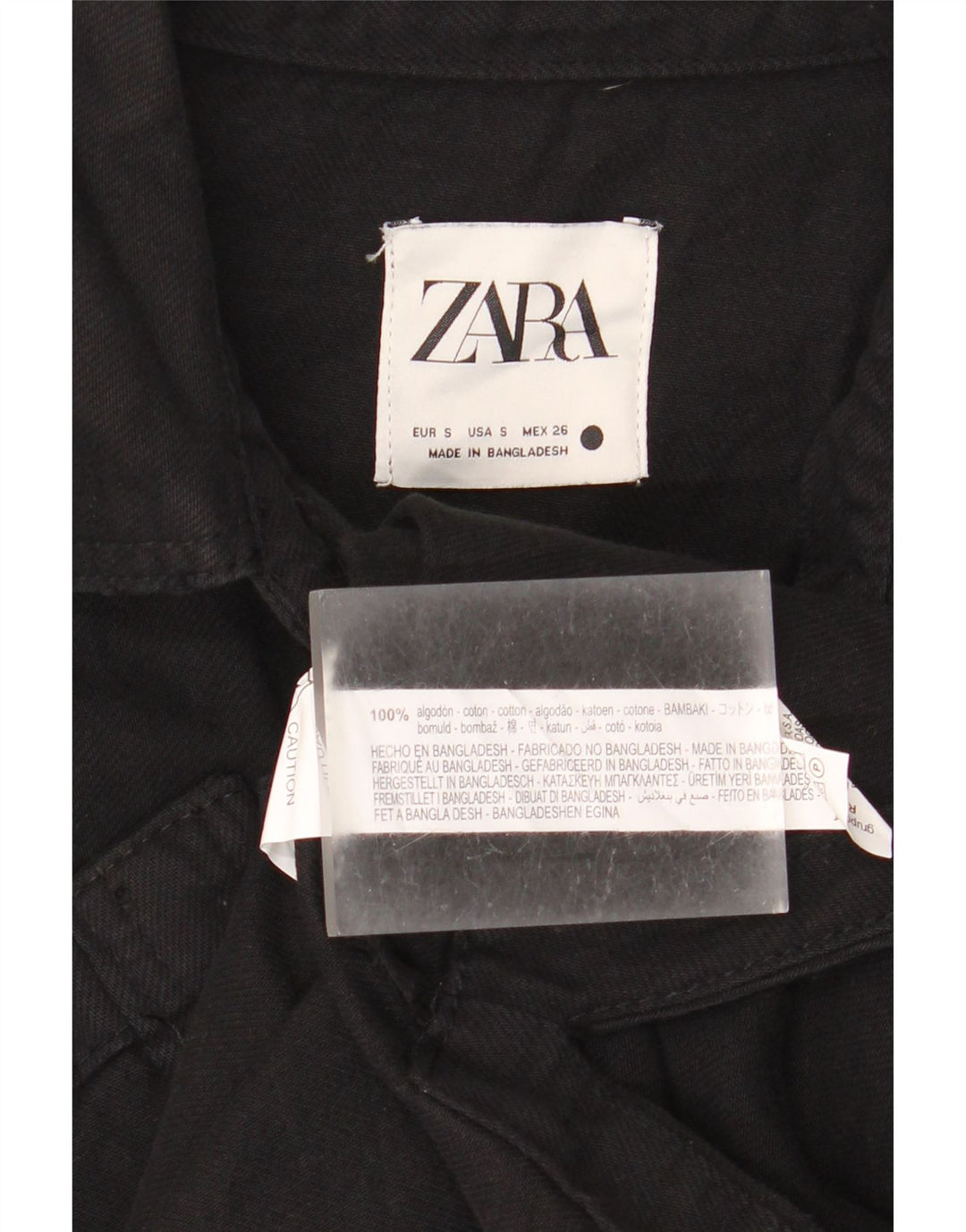 Damska koszula jeansowa oversize Zara UK 10, mała, czarna, bawełniana
