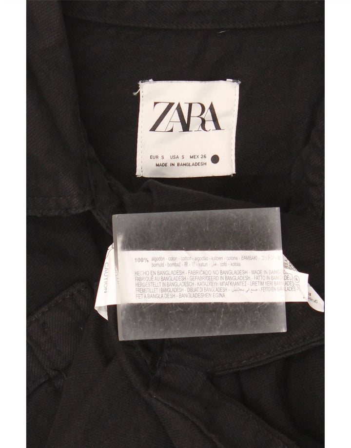 Damska koszula jeansowa oversize Zara UK 10, mała, czarna, bawełniana