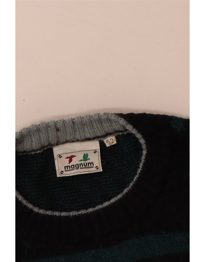 Męski sweter z okrągłym dekoltem MAGNUM IT 52, duży, granatowy