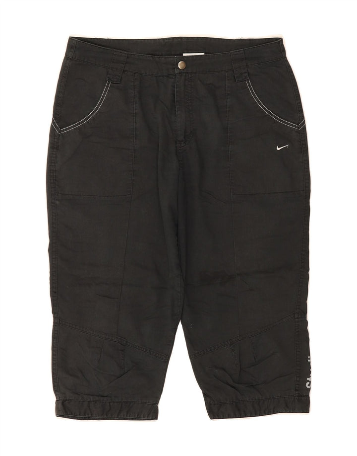 NIKE Womens Dri Fit Bermuda Shorts UK 12 Medium W28 Black Cotton Vintage Nike and Second-Hand Nike from Messina Hembry 