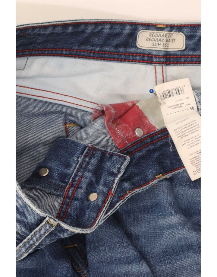 PEPE Jeans Męskie jeansy slim fit o regularnym kroju W38 L34 Niebieska bawełna