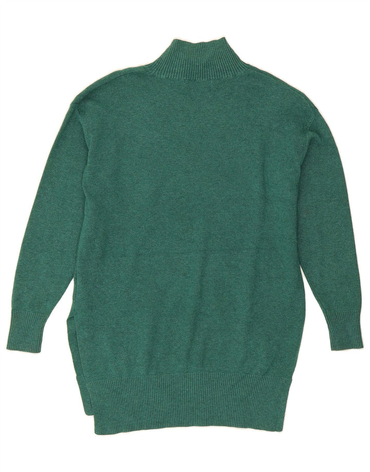 MARKS & SPENCER Womens Turtle Neck Jumper Sweater UK 10 Small Green Vintage Marks & Spencer and Second-Hand Marks & Spencer from Messina Hembry 