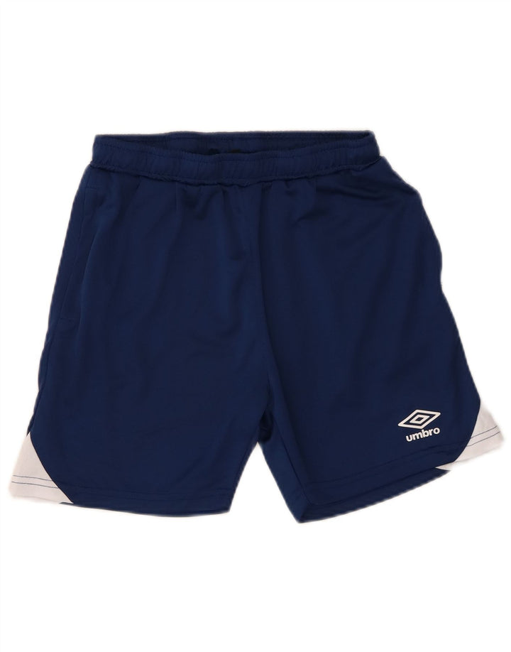 Spodenki sportowe dla chłopców Umbro 13-14 lat XL Niebieski poliester z blokami kolorów