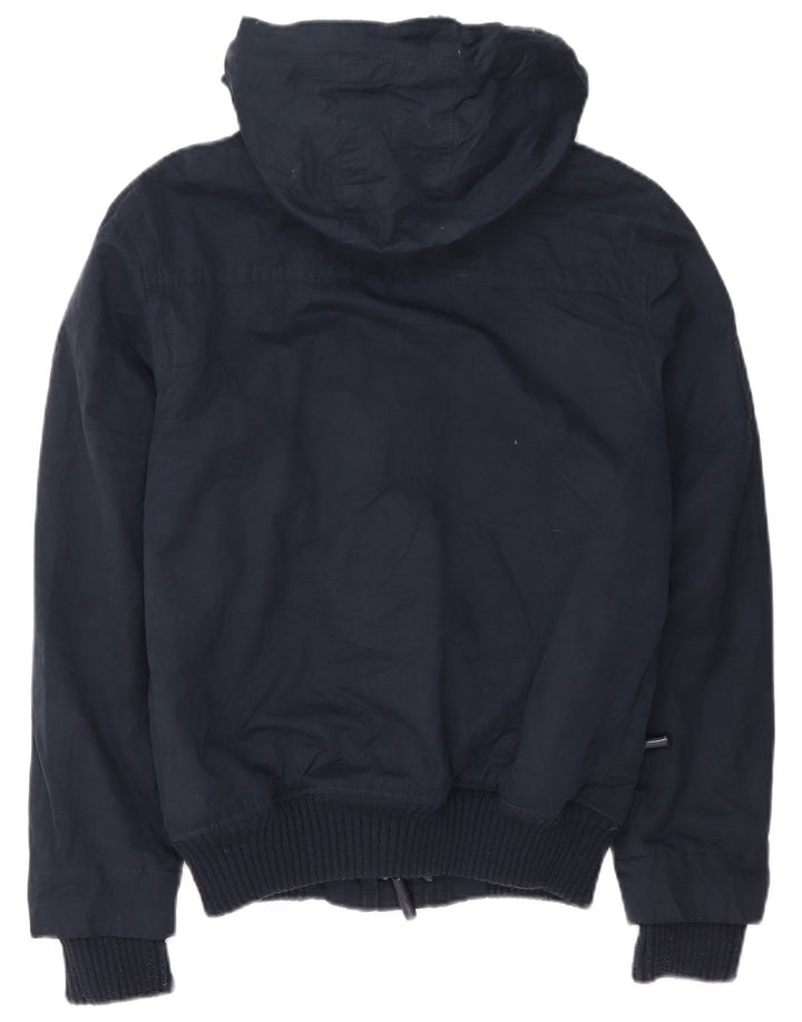 Męska kurtka wiatrówka Superdry Windbomber z kapturem UK 36, mała granatowa