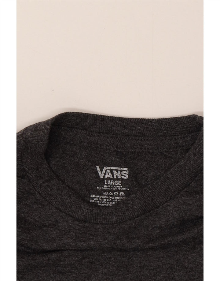 Chłopięcy T-shirt z grafiką VANS na 12-13 lat, duży, szary, bawełniany