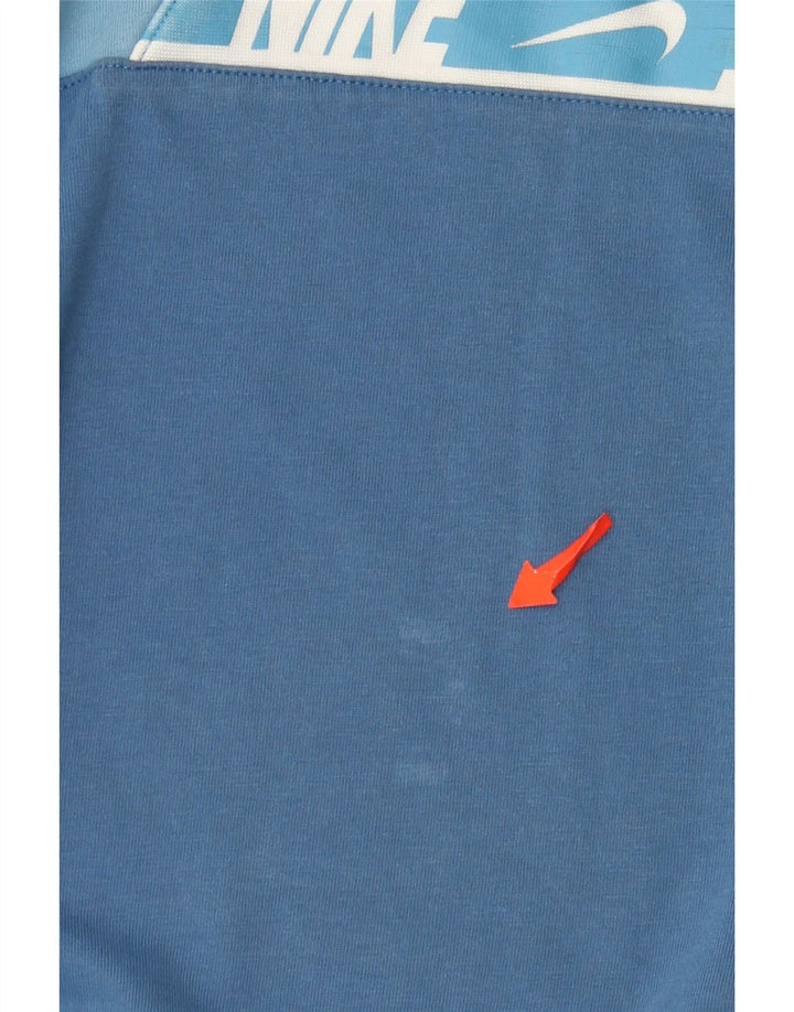 Męski T-shirt z grafiką Nike, średni niebieski, bawełniany