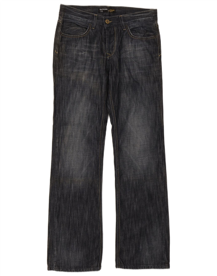 Jeansy męskie Bootcut Smog W32 L34 granatowe