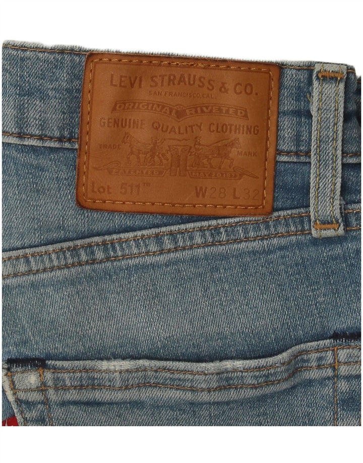 Męskie jeansy Levi's 511 Slim W28 L28 Niebieskie
