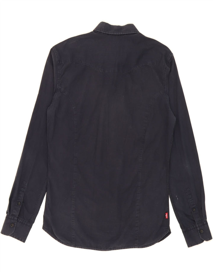 LEVI'S Mens Shirt Medium Navy Blue Cotton Vintage Levi's and Second-Hand Levi's from Messina Hembry 