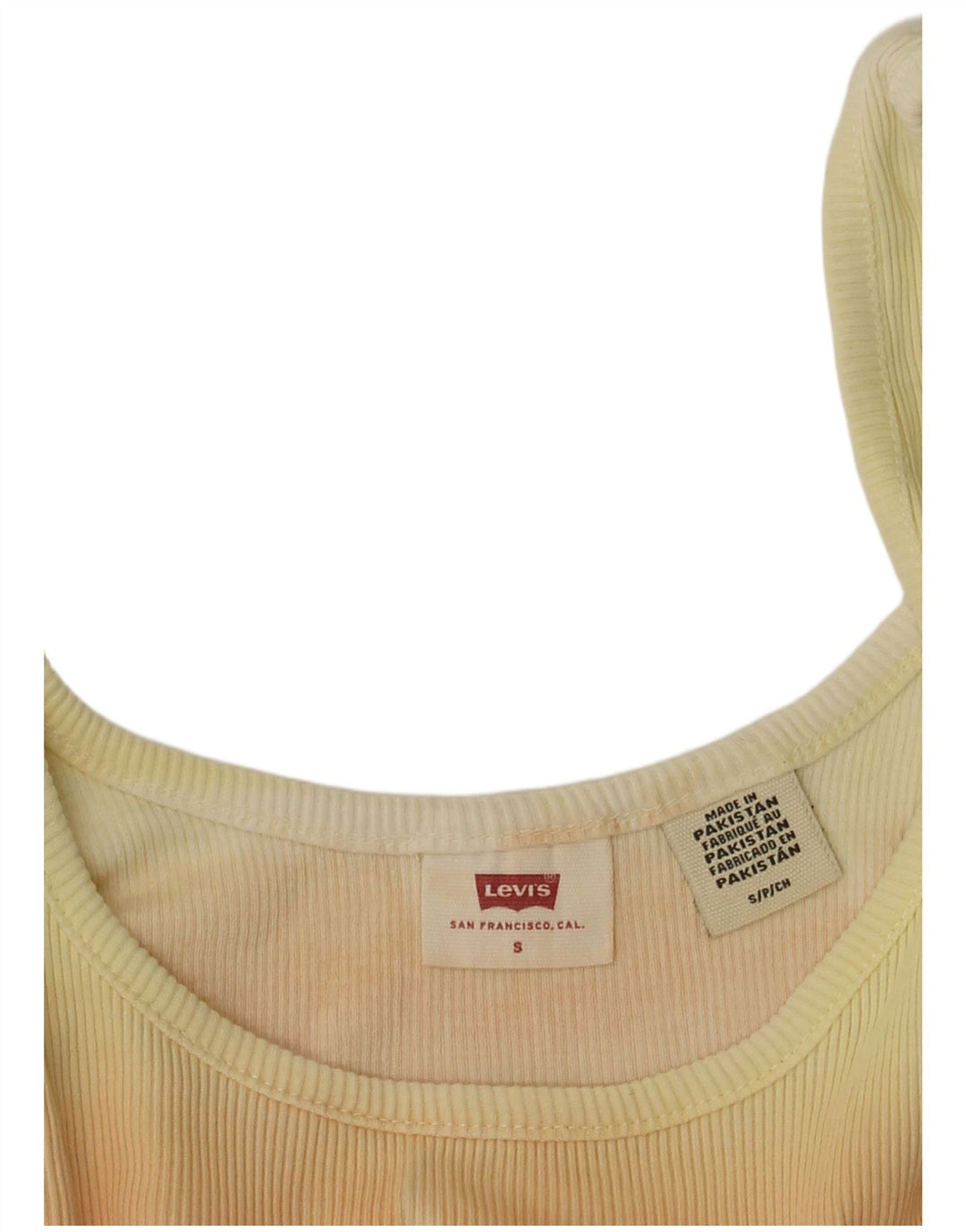 Damska kamizelka LEVI'S Crop Top UK 8 w małe żółte paski