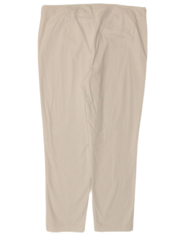 Marks & Spencer Damskie spodnie garniturowe z wysokim stanem W36 L28 Białe