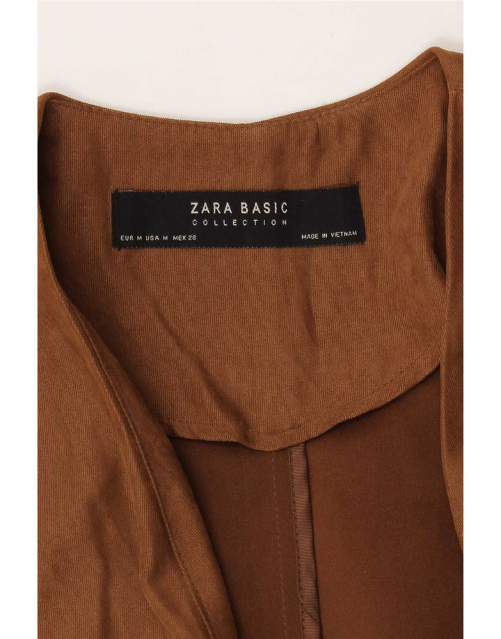 Damski kardigan z rękawem 3/4 Zara UK 14, średni brąz