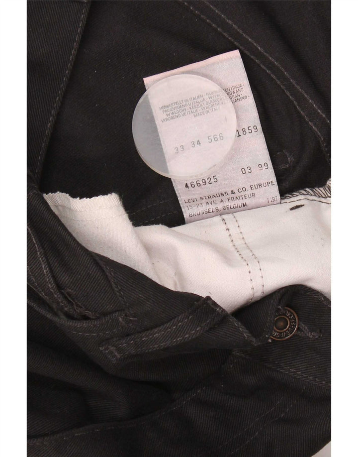 Levi's Mens Straight Jeans W33 L29 Black Cotton