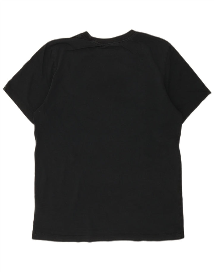 NIKE Mens Graphic T-Shirt Top Medium Black Cotton