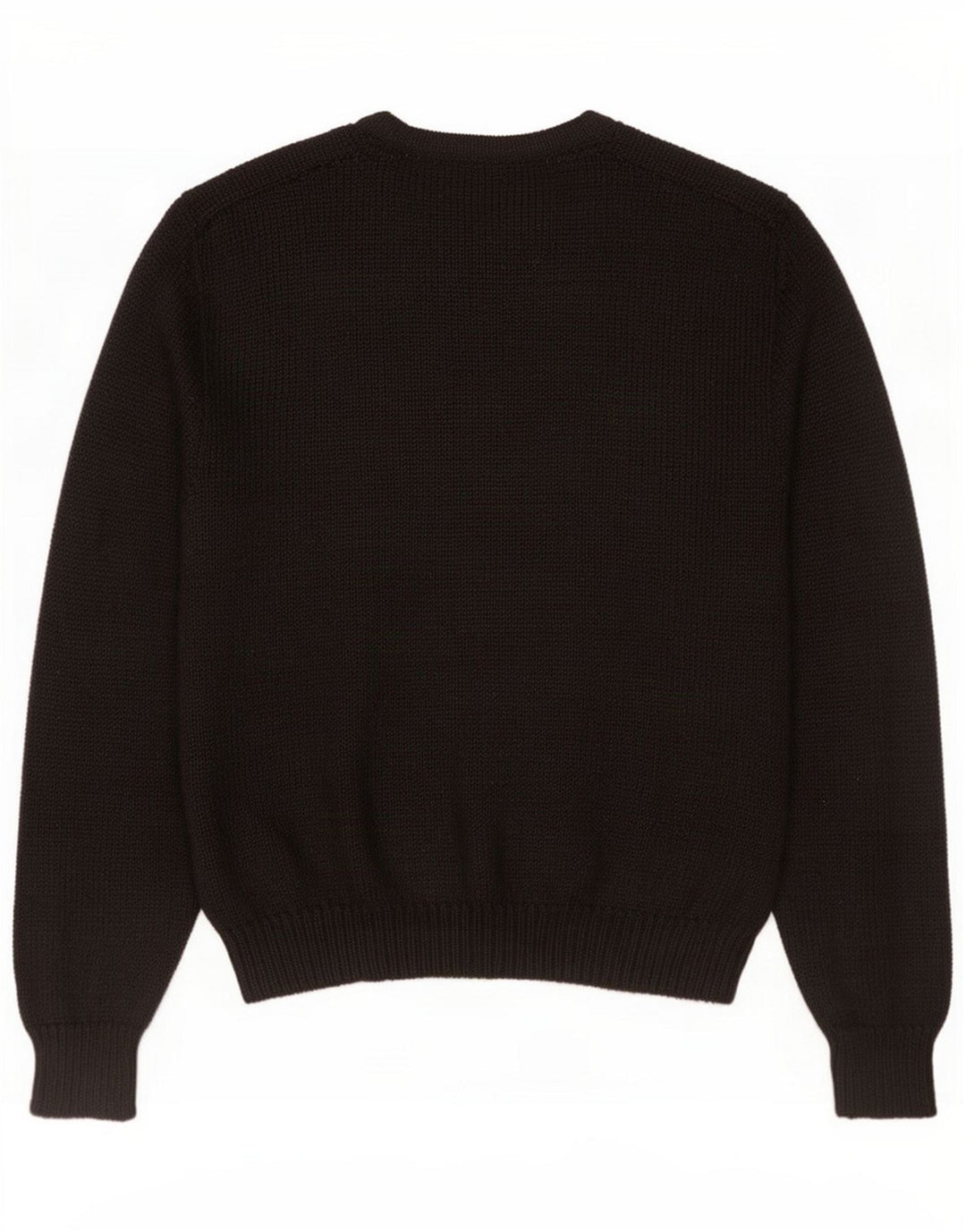 Vintage damski sweter kardigan w abstrakcyjny wzór UK 16 duży czarny