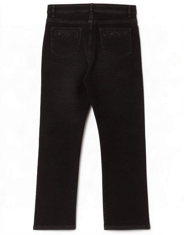 Marks & Spencer Damskie proste dżinsy UK 12 Medium W30 L26 Czarna bawełniana