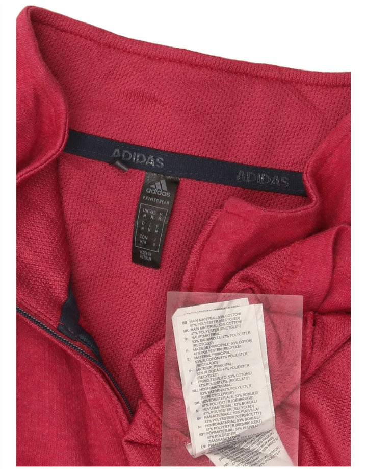 Męski sweter dresowy ADIDAS z zamkiem błyskawicznym, średni różowy, bawełniany