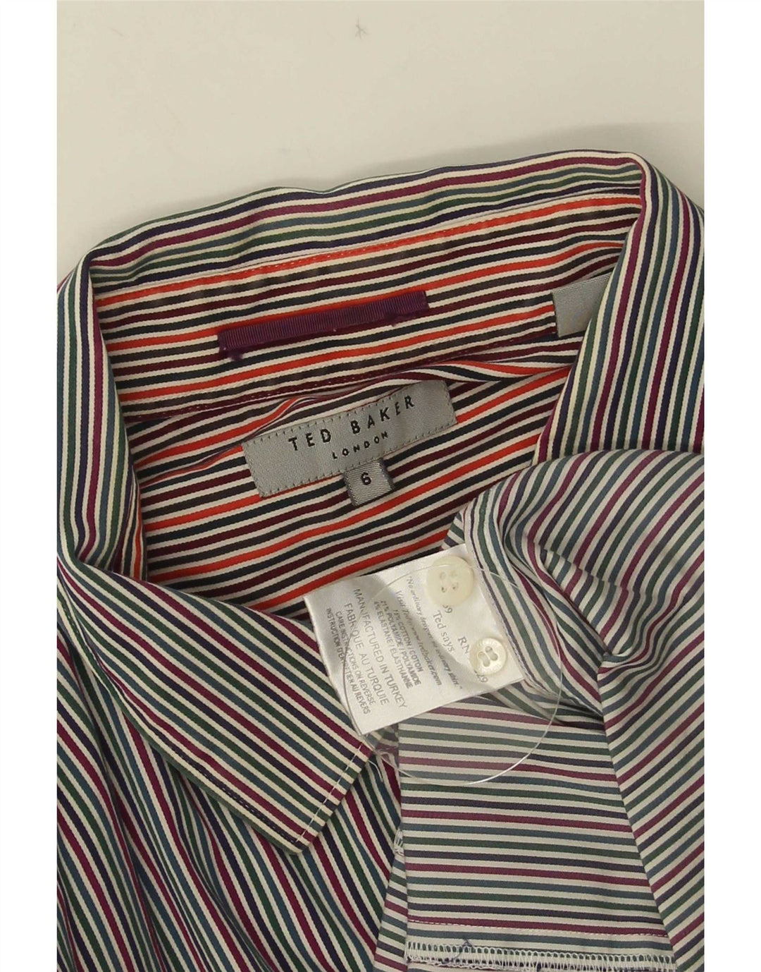 Koszula męska Ted Baker, rozmiar 6, 2XL, wielobarwna, bawełniana w prążki