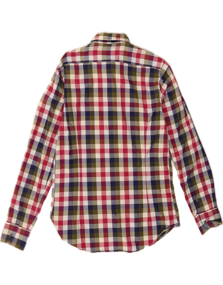 MASSIMO DUTTI Mens Shirt Small Multicoloured Check Cotton Vintage Massimo Dutti and Second-Hand Massimo Dutti from Messina Hembry 
