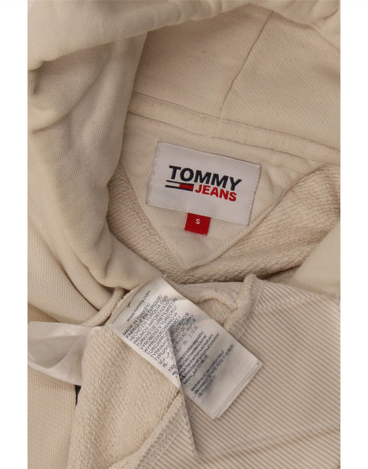 Męski sweter z kapturem i grafiką Tommy Hilfiger, mały, z białej bawełny