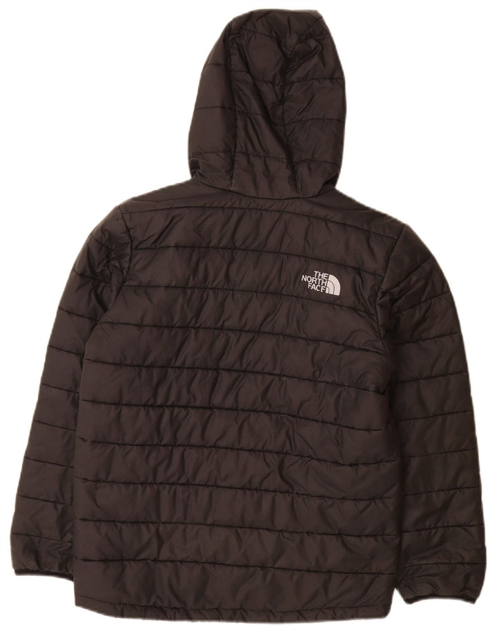 Wyściełana kurtka chłopięca z kapturem The North Face 9-10 lat, średni czarny poliester