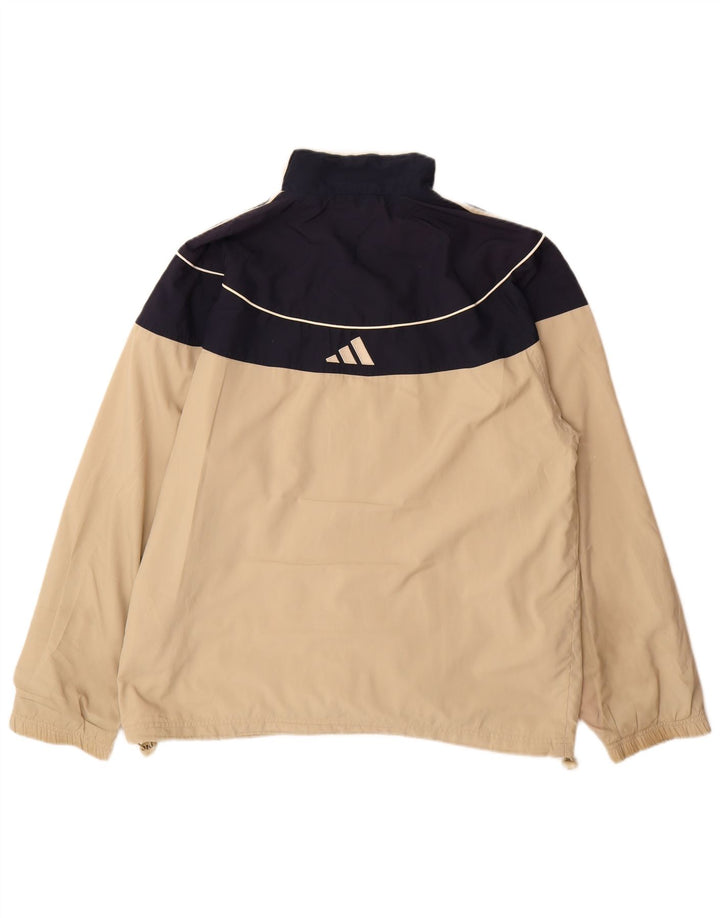 Adidas Męska bluza dresowa Top Jacket Duży beżowy poliester z blokami kolorów