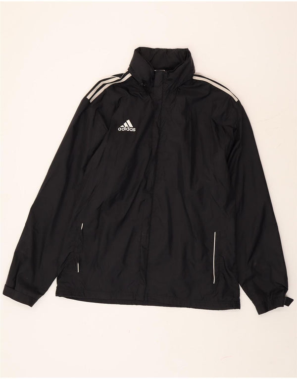 Męska kurtka przeciwdeszczowa Adidas z kapturem UK 48/50 XL Czarny nylon