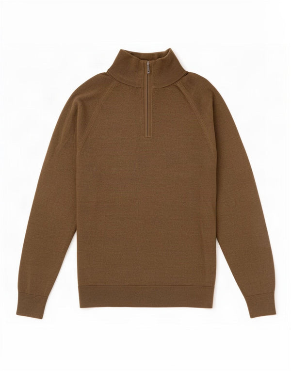 Męski sweter Gap z zamkiem błyskawicznym XS Khaki, wełna merynosów