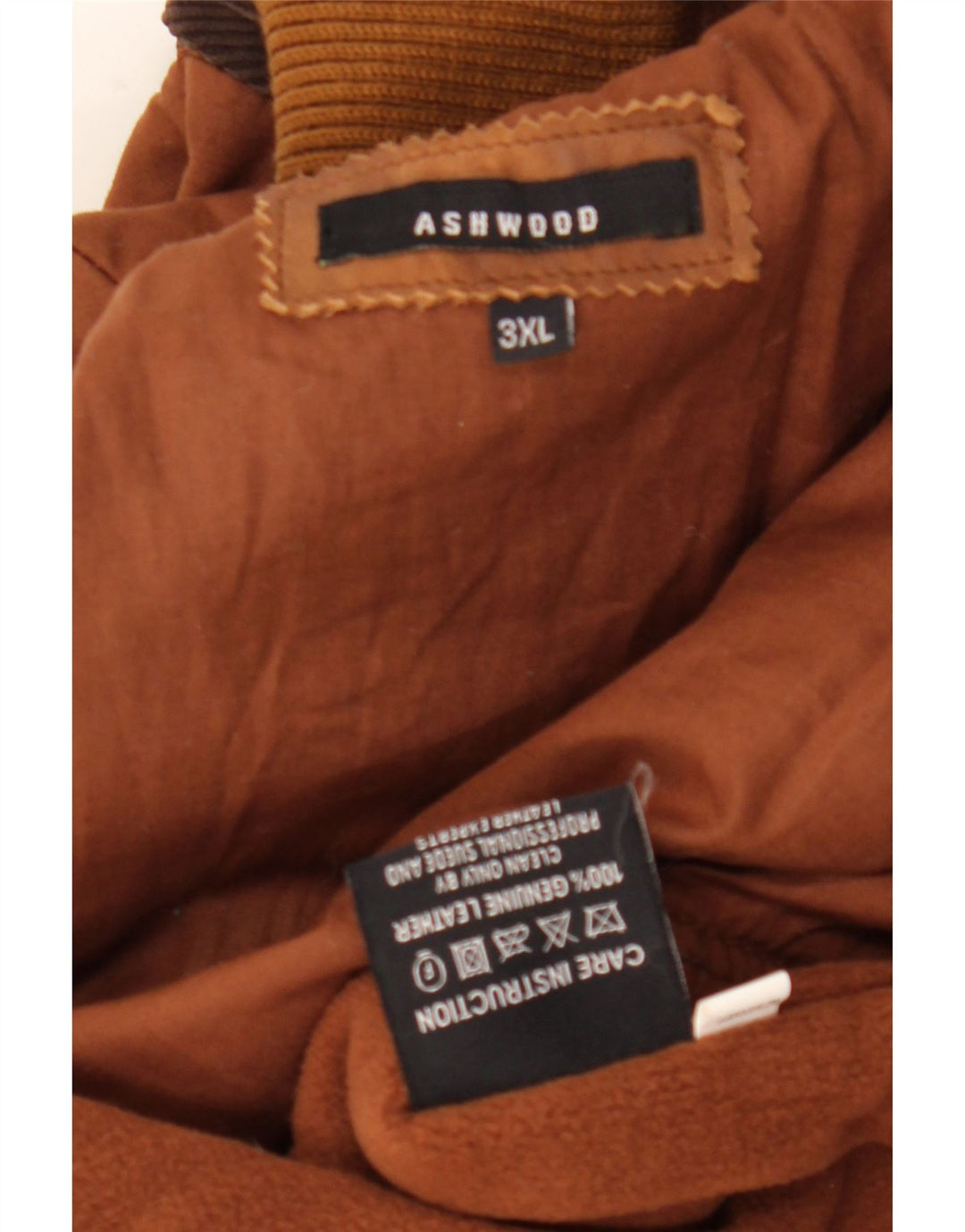 Męska kurtka skórzana Ashwood UK 46 3XL Brązowa skóra