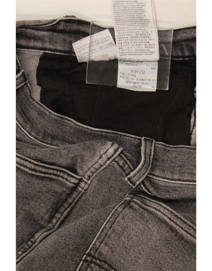 Męskie jeansy Levi's W34 L32 Szara bawełna