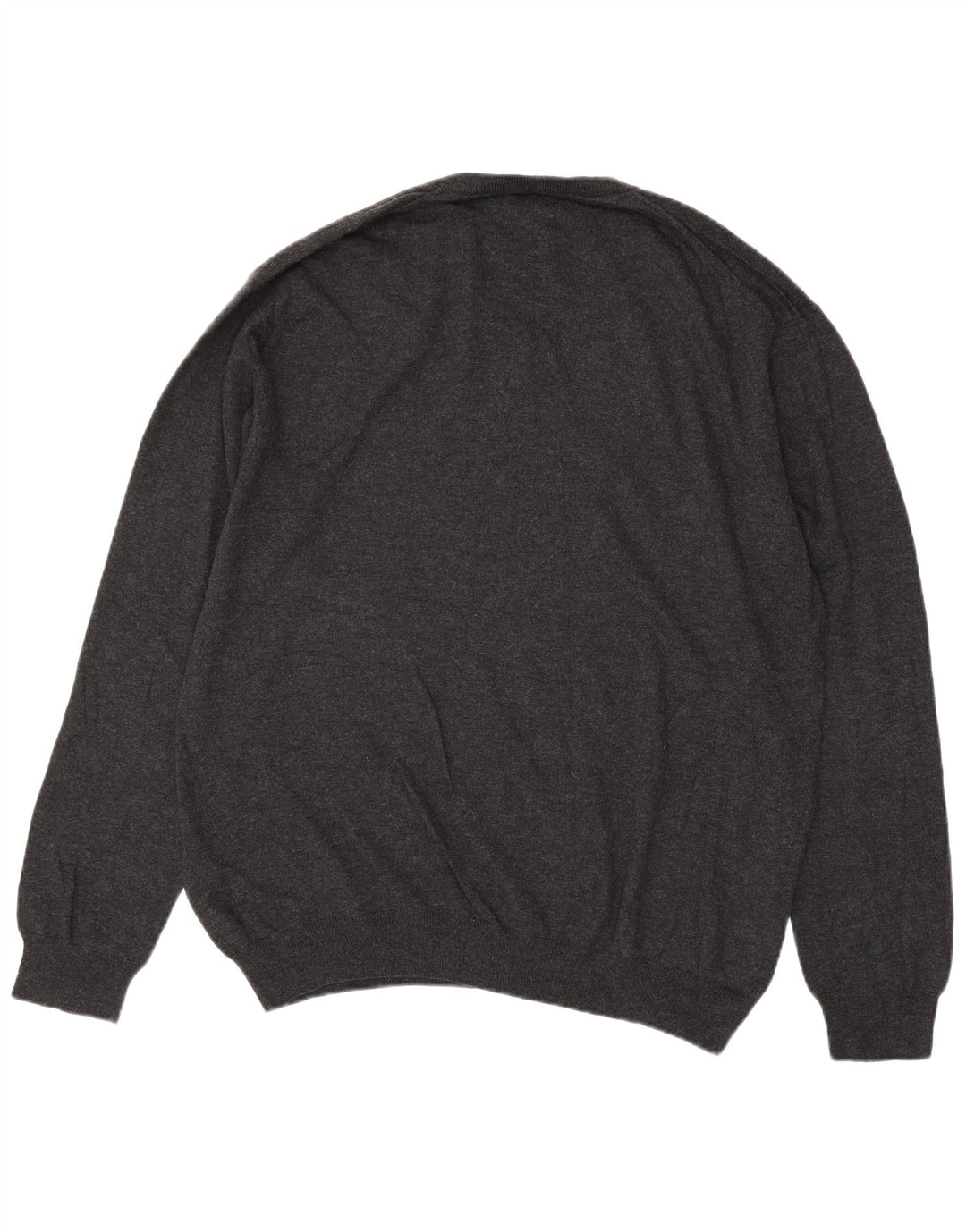 Męski sweter Gant z dekoltem w kształcie litery V, 2XL, szara bawełna