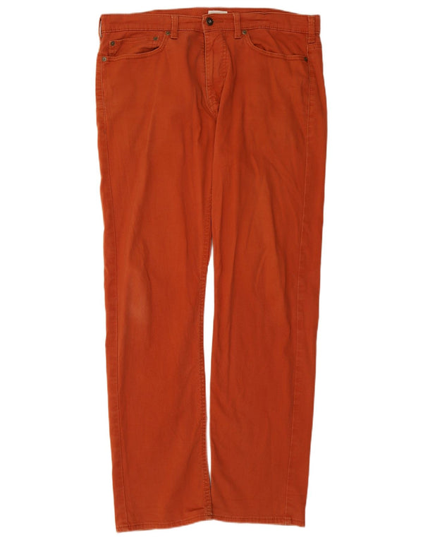 DOCKERS Męskie proste spodnie codzienne W32 L32 Bordowa bawełna