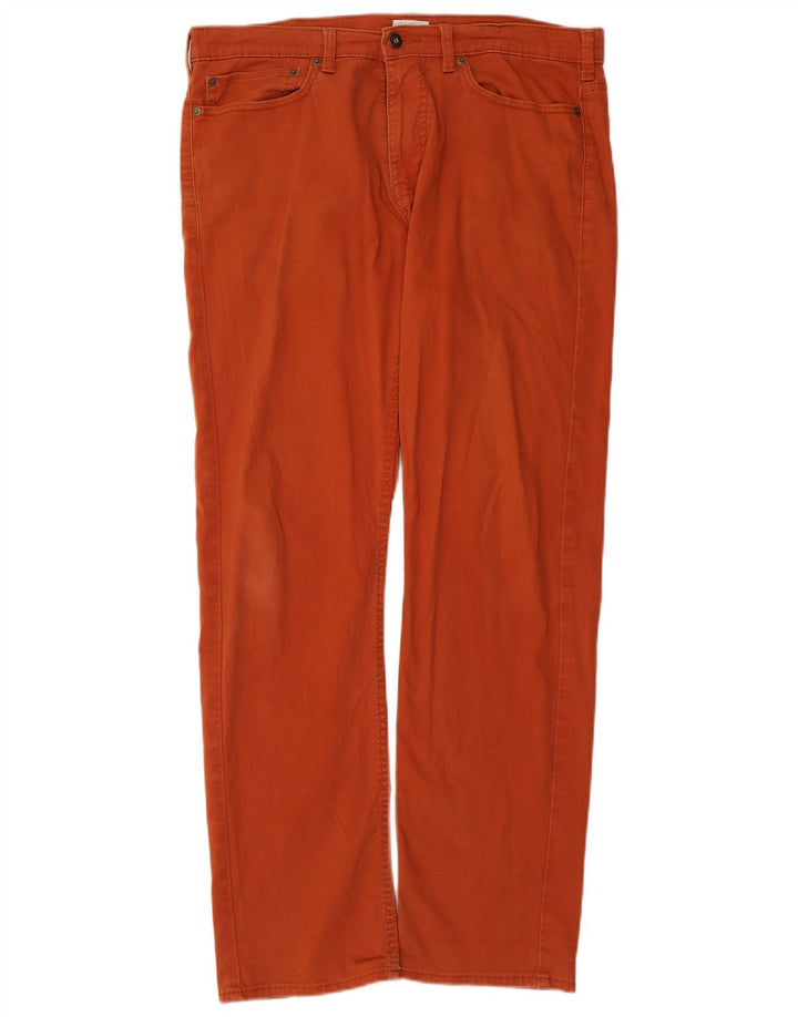 DOCKERS Męskie proste spodnie codzienne W32 L32 Bordowa bawełna