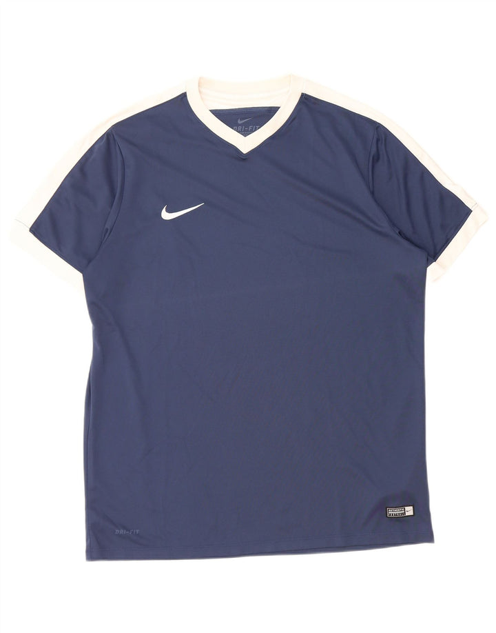 Męski T-shirt Nike Dri Fit Top XL, granatowy, kolorowy poliester