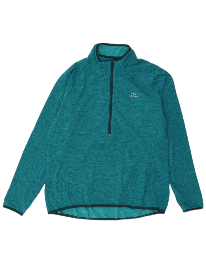 Damski dres z zamkiem błyskawicznym L.L.Bean, UK 16, duży, zielony poliester