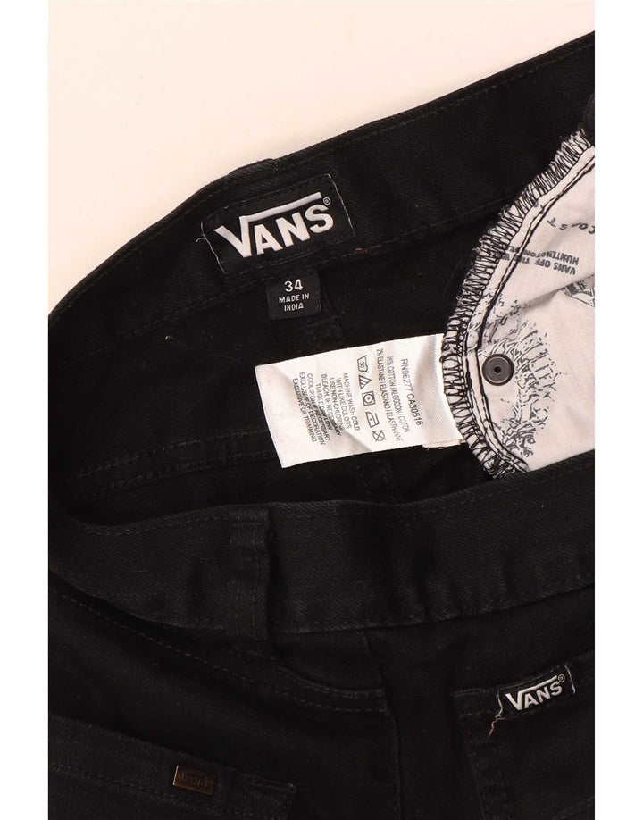 Męskie jeansy Vans Slim W34 L32 Czarne bawełniane