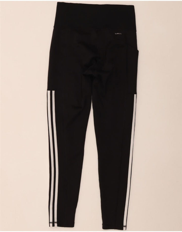 Damskie legginsy Adidas Climalite UK 8/10, małe, czarne, poliestrowe