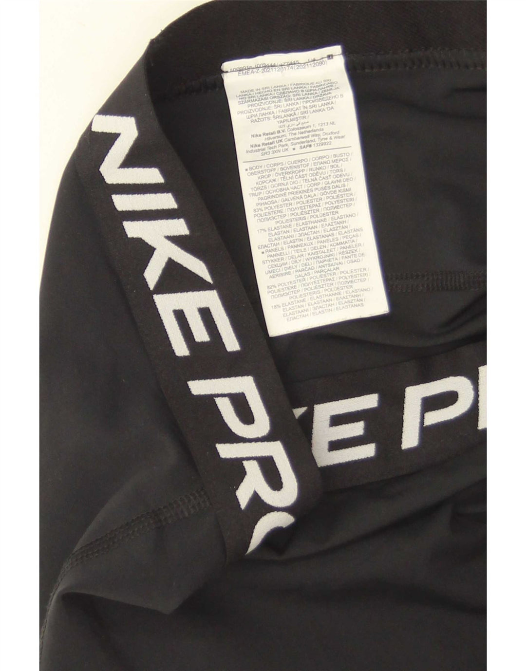 Damskie legginsy Nike Graphic UK 14, duże, czarne, poliestrowe