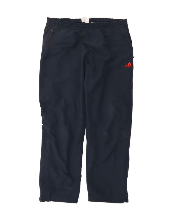ADIDAS Mens Tracksuit Trousers UK 40/42 Medium  Navy Blue Polyester Vintage Adidas and Second-Hand Adidas from Messina Hembry 
