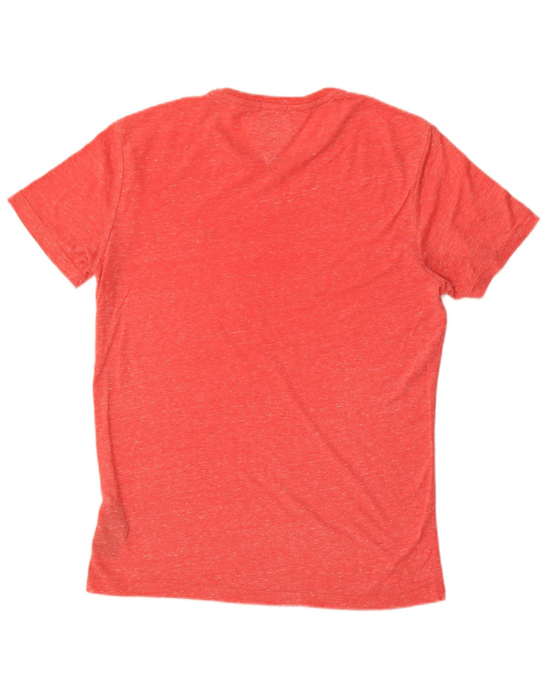 T-shirt męski Tommy Hilfiger z poliestru w kolorze średniej czerwonej plamki