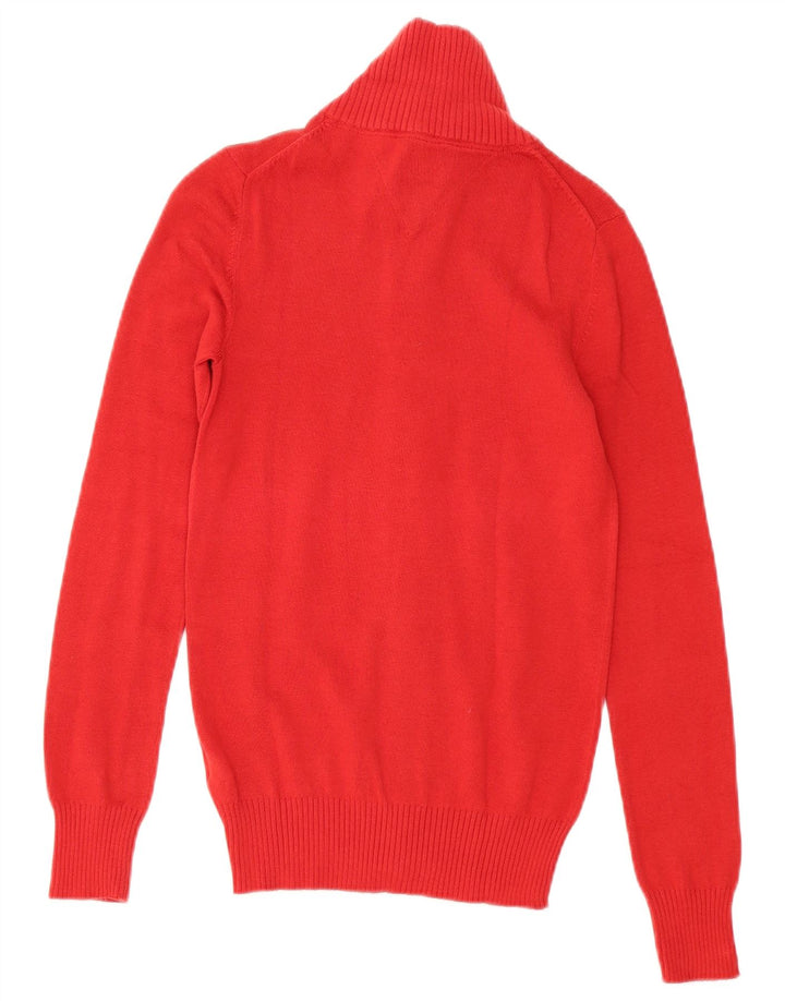 Męski sweter rozpinany Tommy Hilfiger, mały, czerwony, bawełniany