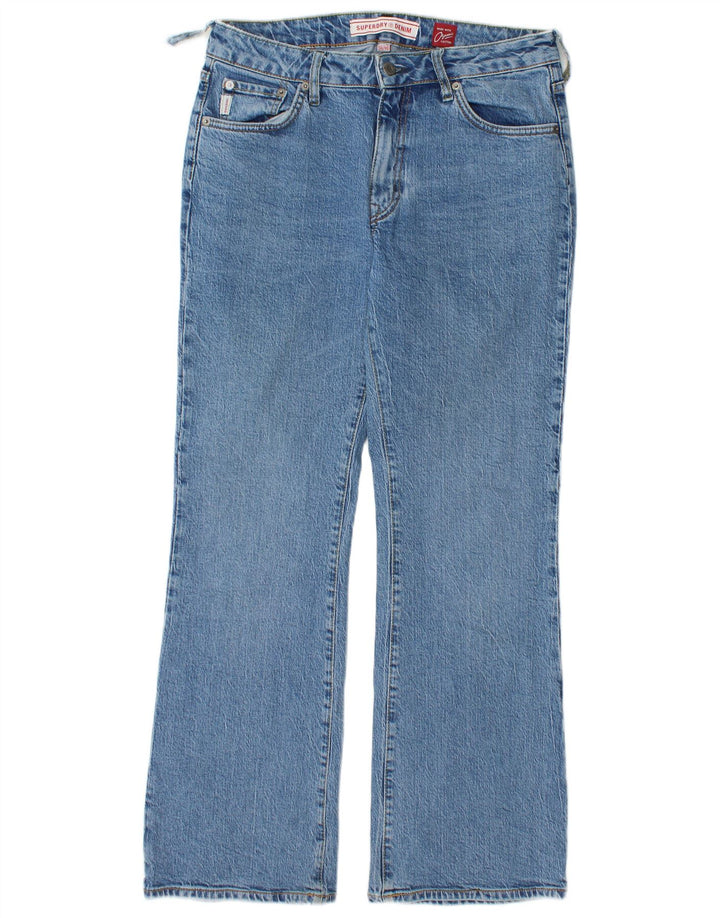 Damskie jeansy Superdry Bootcut W30 L30 Niebieskie, bawełniane