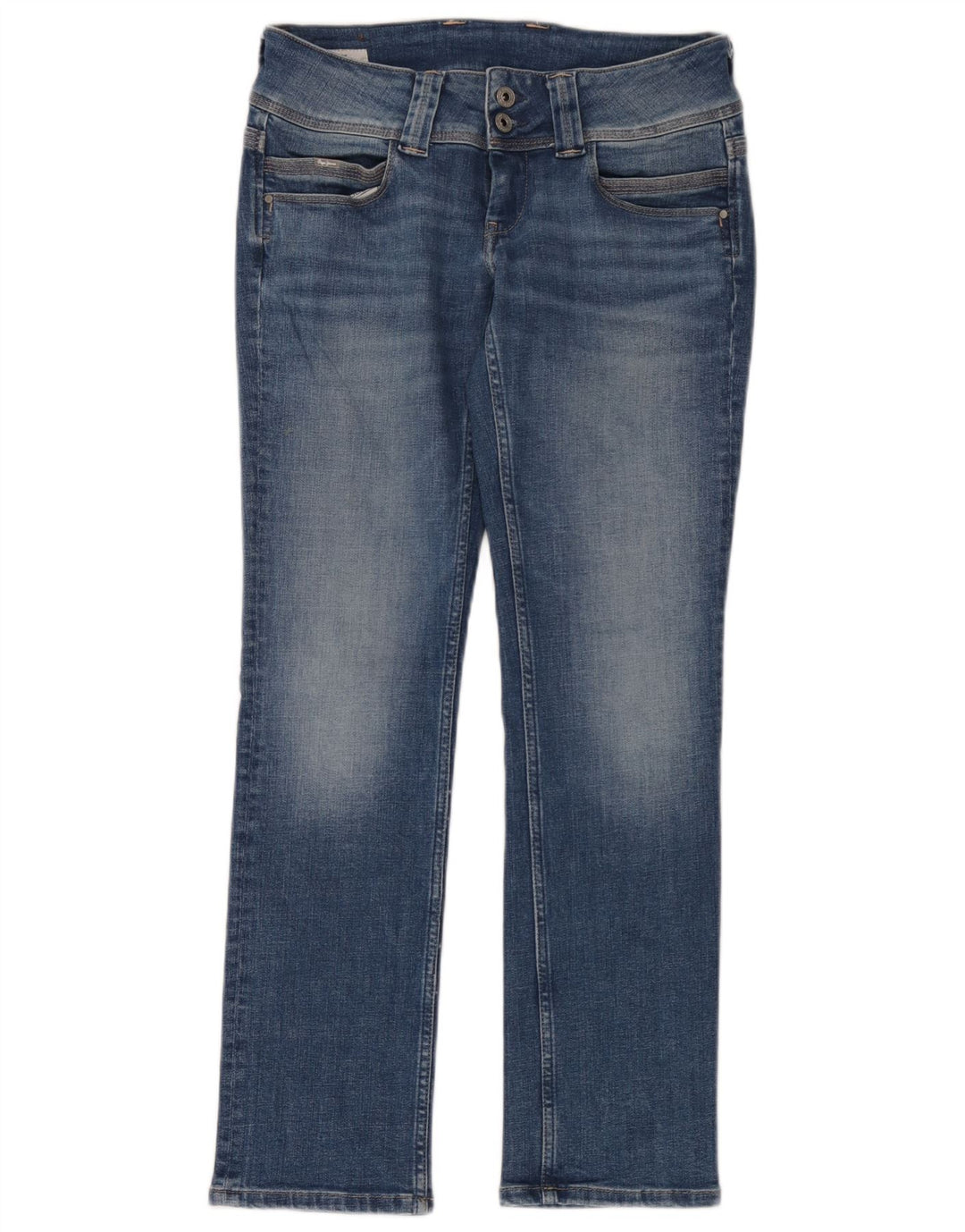 PEPE Jeans Damskie wąskie dżinsy W29 L30 Niebieskie bawełniane