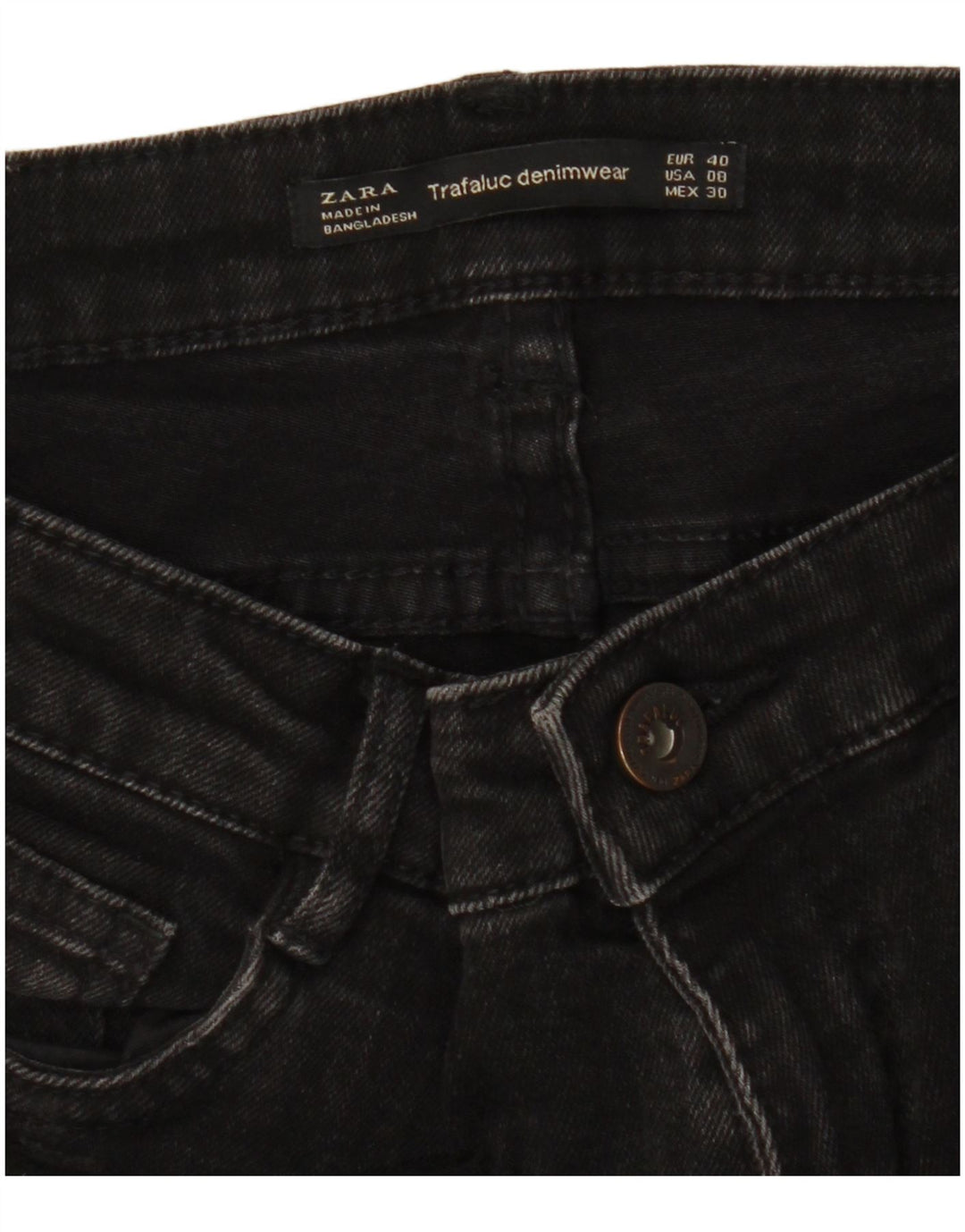 Damskie jeansy slim fit ZARA EU 40 Medium W30 L28 czarne