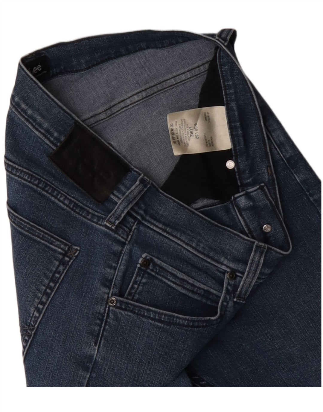 LEE Damskie jeansy Luke Skinny W30 L32 Niebieskie bawełniane