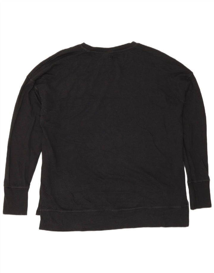 Sweaty Betty Damska bluza oversize UK 14, średnia czarna bawełna
