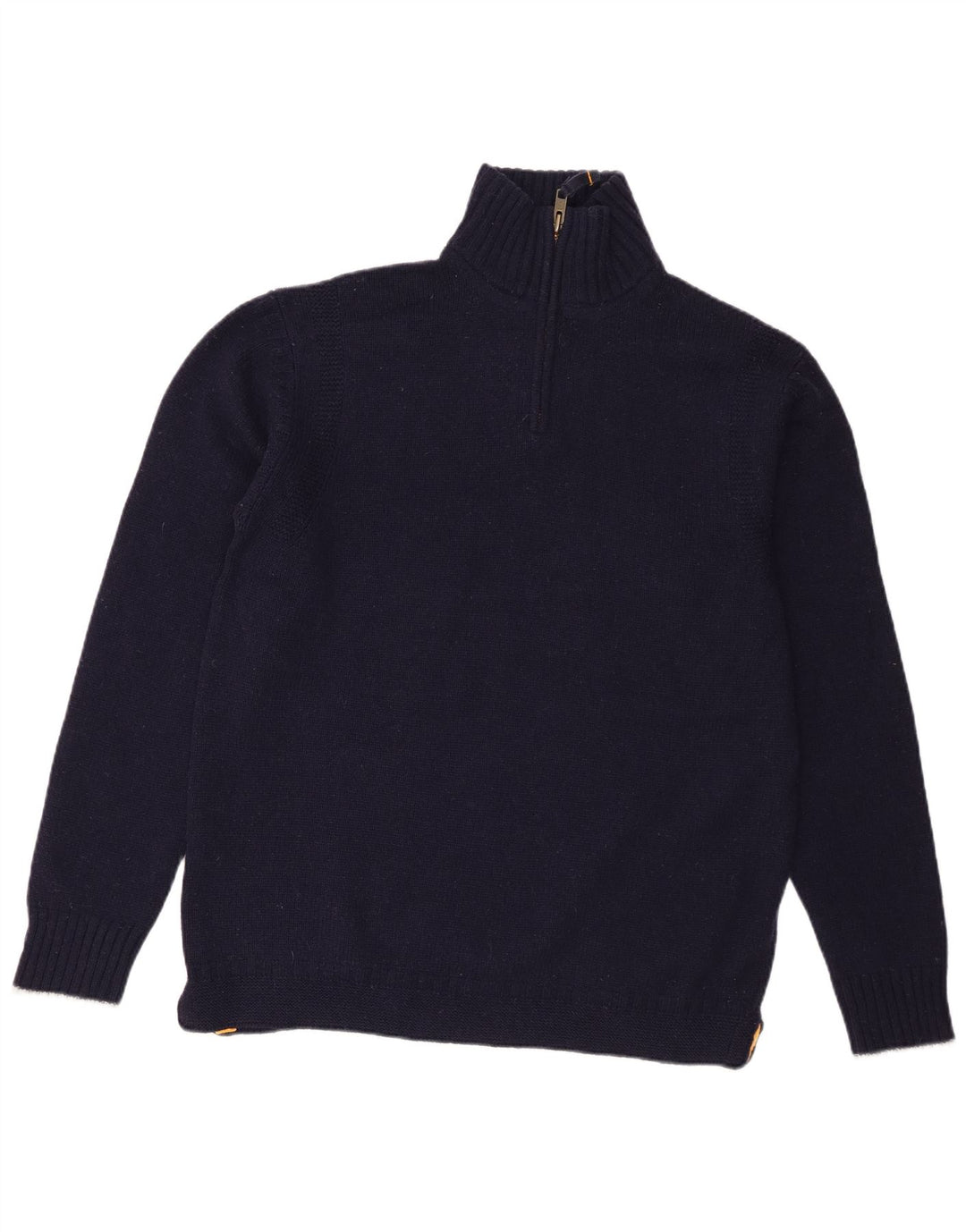 Boden Męski sweter zapinany na zamek, duży, granatowy, z owczej wełny